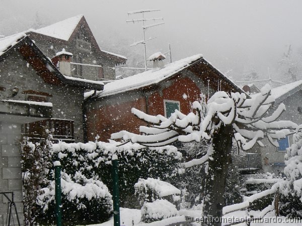18.jpg - Domenica, ore 10.30. Piazzaga, accumulo provvisorio a 500m di oltre 10cm di neve. Foto di Andrea Azzi.