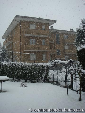 7.jpg - Casnate (CO). Ore 16.30. Straordinaria intensità della nevicata nel comasco, specie nel pomeriggio. Caduti circa 12cm. (Simone Rossetto)